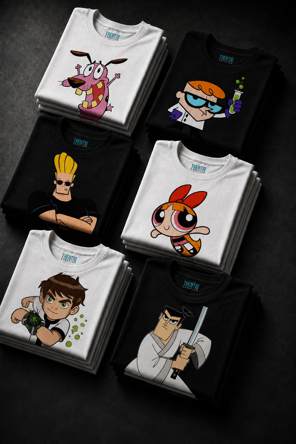 Stacked Cartoon Network nostalgia T-shirts